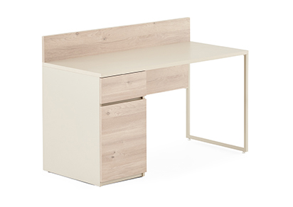 Mila - Single Home Office Desk With Caisson