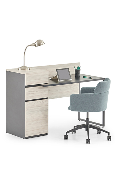 Mila Single Home Office Desk With Cabinet