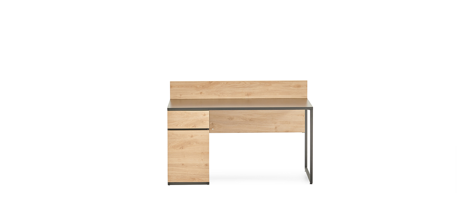 Mila Single Home Office Desk with Caisson