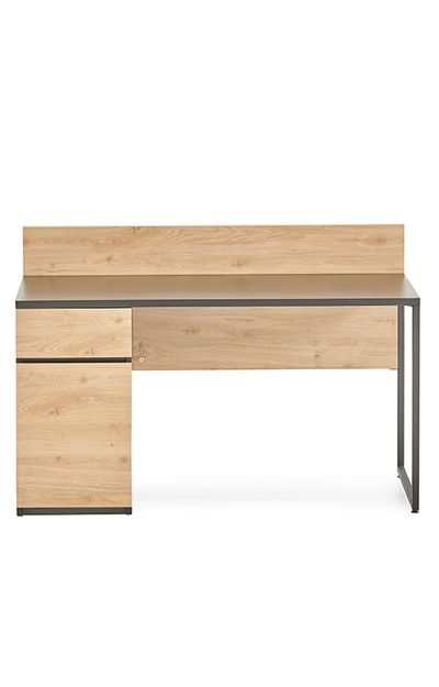 Mila Single Home Office Desk with Caisson